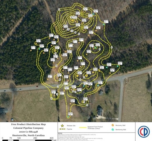 This is a map of Colonial Pipeline.  The spill was located in the center. 