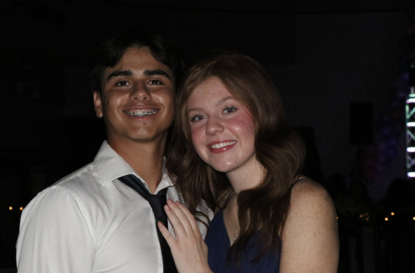 Isabelle Sloan and Alex Gamez sharing a moment during the dance!