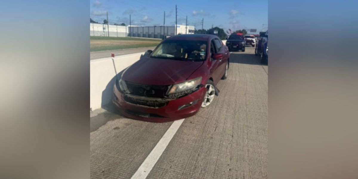 A child was hurt after a road rage crash sent a car into a wall near Grand Parkway, deputies say