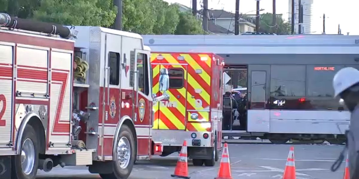 Houston Metro Train Derails After Collision With Fire Truck — Passenger Hospitalized, Investigators On Scene