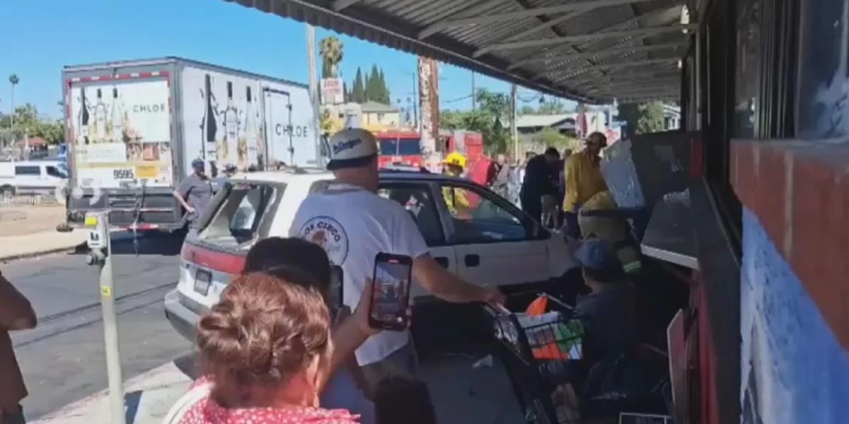 Two cars slam into a building in Boyle Heights — one person fighting for their life, driver arrested for DUI